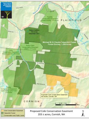 A map of the conservation easement.