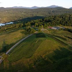 A bird's eye view of the property.