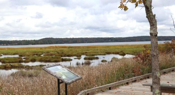 A view of Great Bay from the boardwalk.