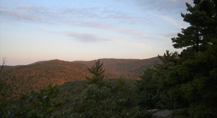 The Moose Mountains tower above conservation land in Brookfield and Middleton.