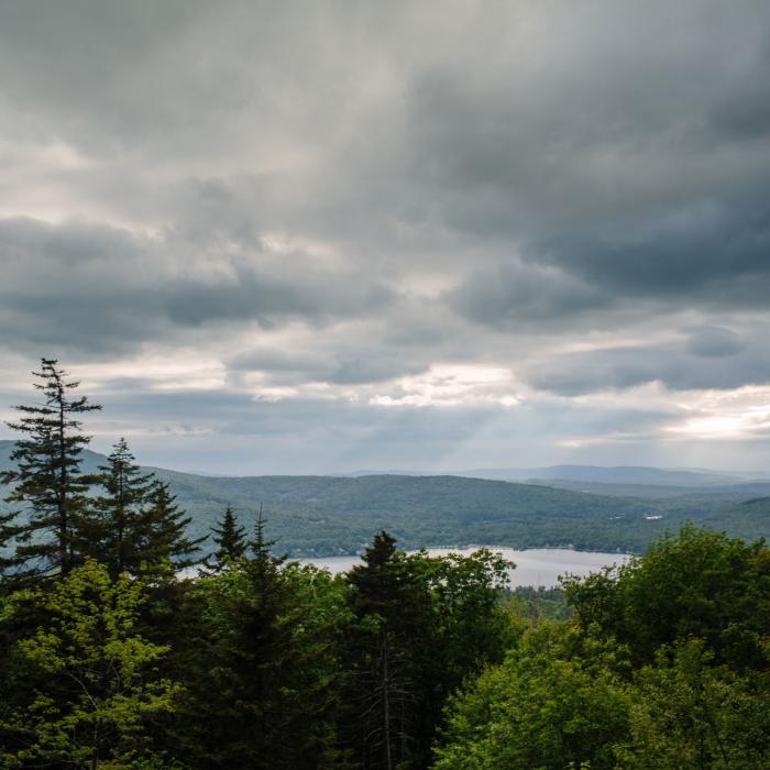 Lake Sunapee from Sunset Hill at the Forest Society's Hay Reservation in Newbury