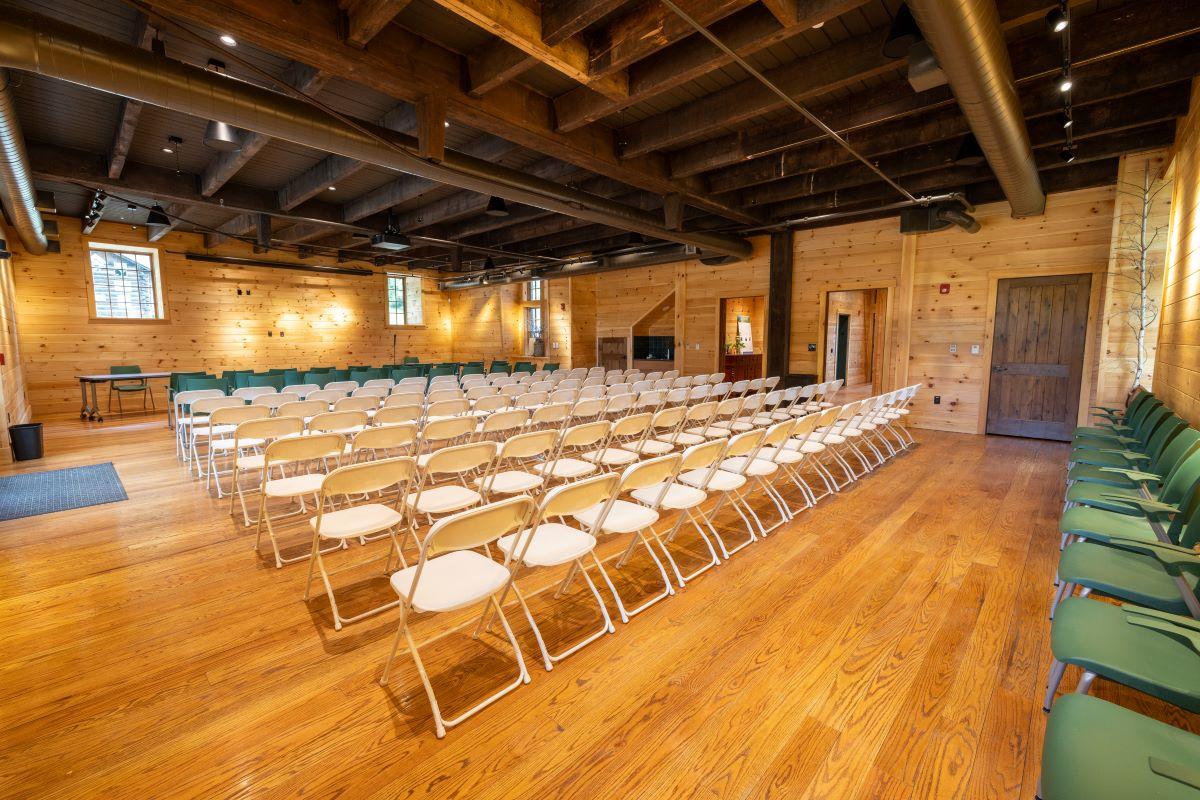 The classroom in the Carriage Barn.