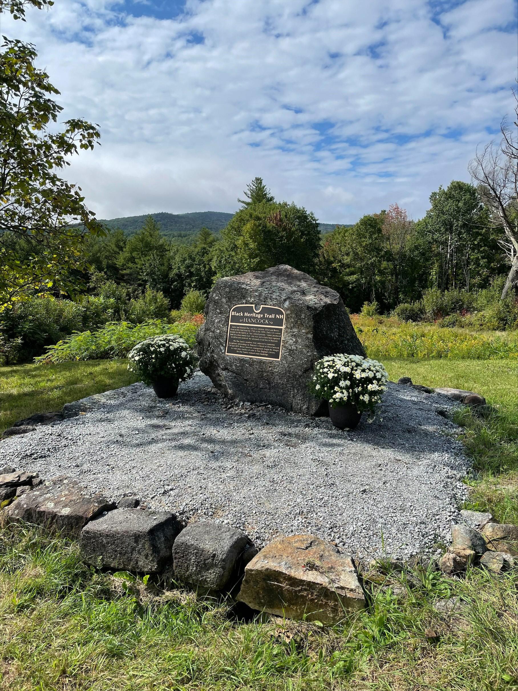 The marker was unveiled on a stone at the property.