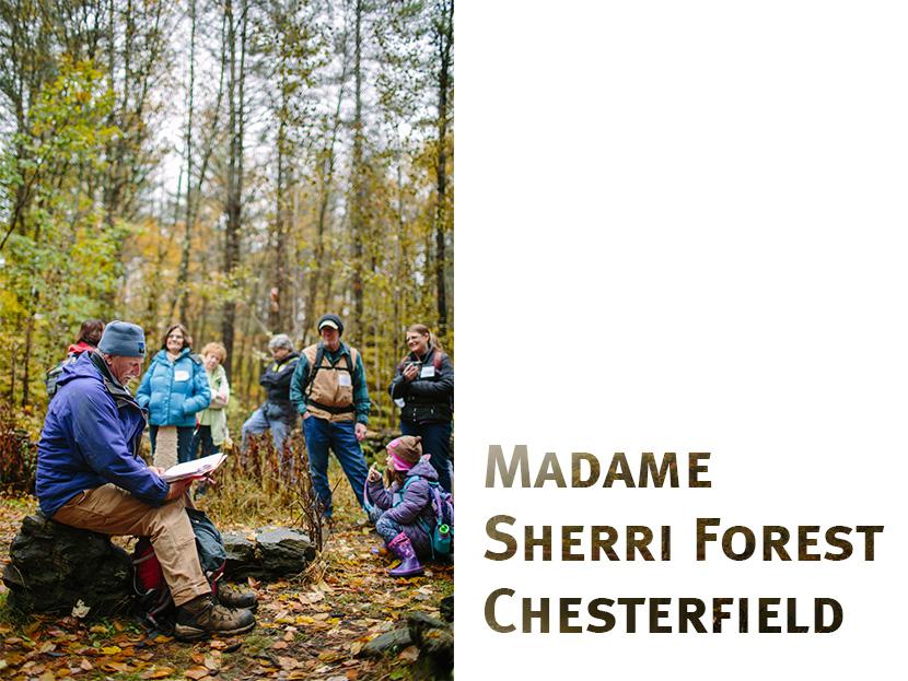 Dave Anderson shares stories about the history of Madame Sherri Forest in Chesterfield, NH