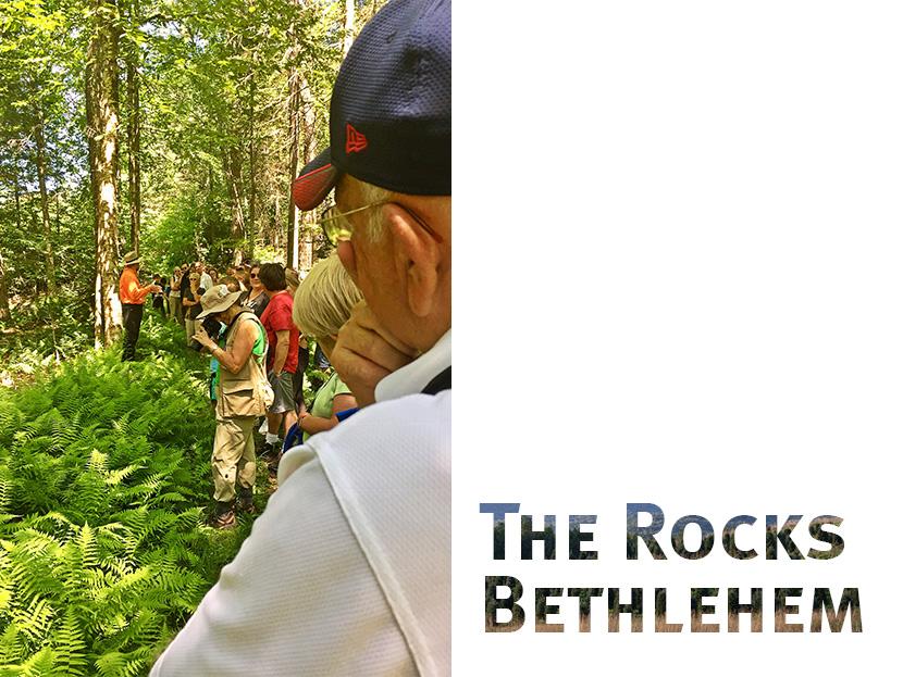 The historic and scenic Rocks in Bethlehem, NH offers views of the Presidential Range and sprawling fields of Christmas trees