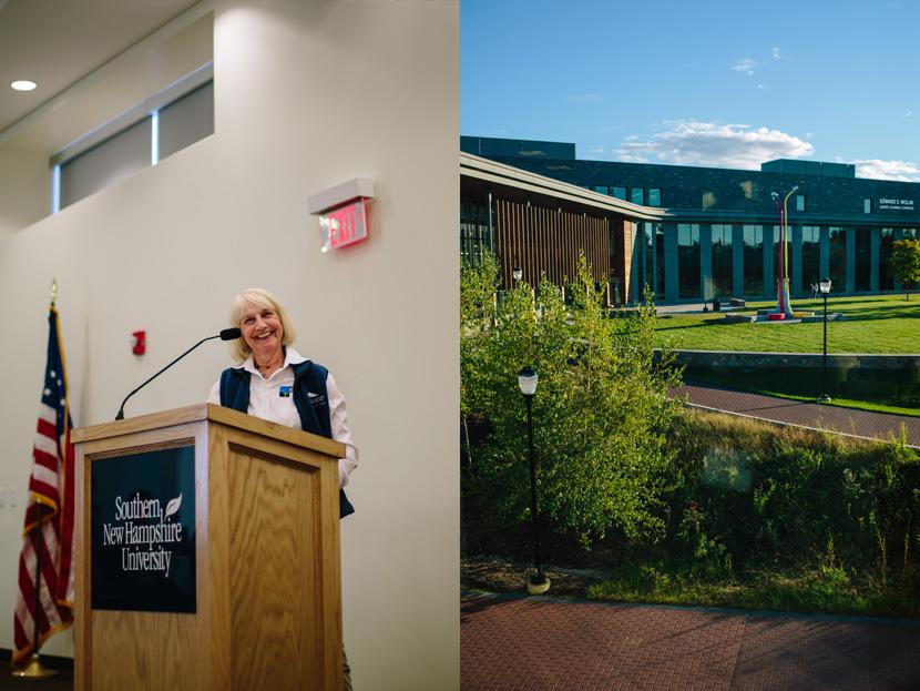 Forest Society Chair Deanna Howard at the 117th Annual Meeting at SNHU in Manchester and Hooksett, NH