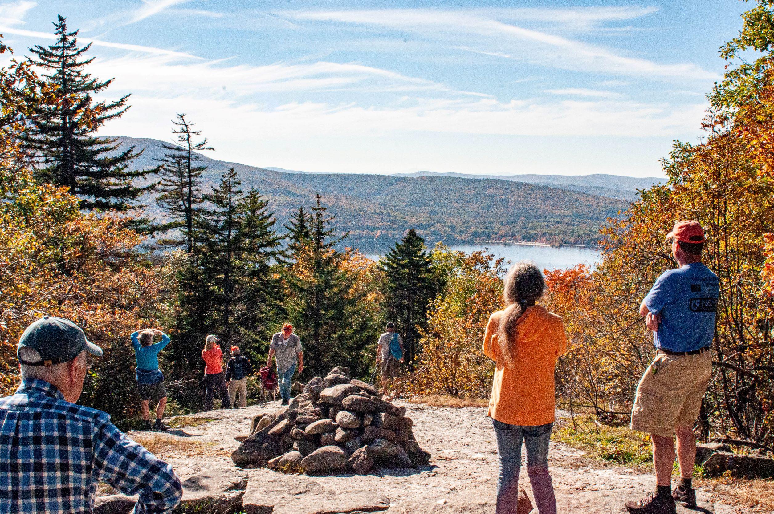 Hikers on top of Sunset Hill