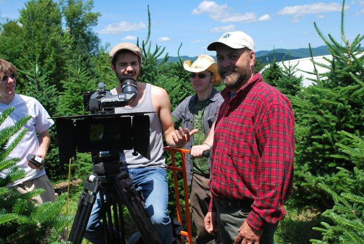 Nigel Manley is pictured in summer with employees of The Rocks.