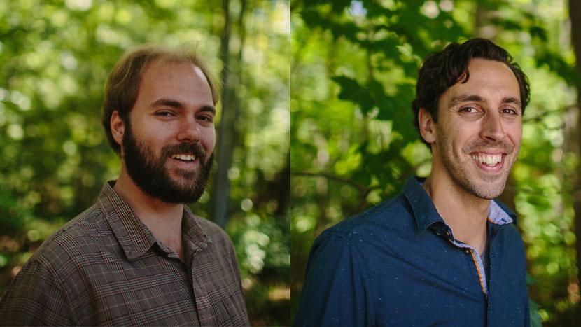 New Stewards Matt Scaccia and Zach Pearo will assist the Easement Stewardship Department at the Forest Society