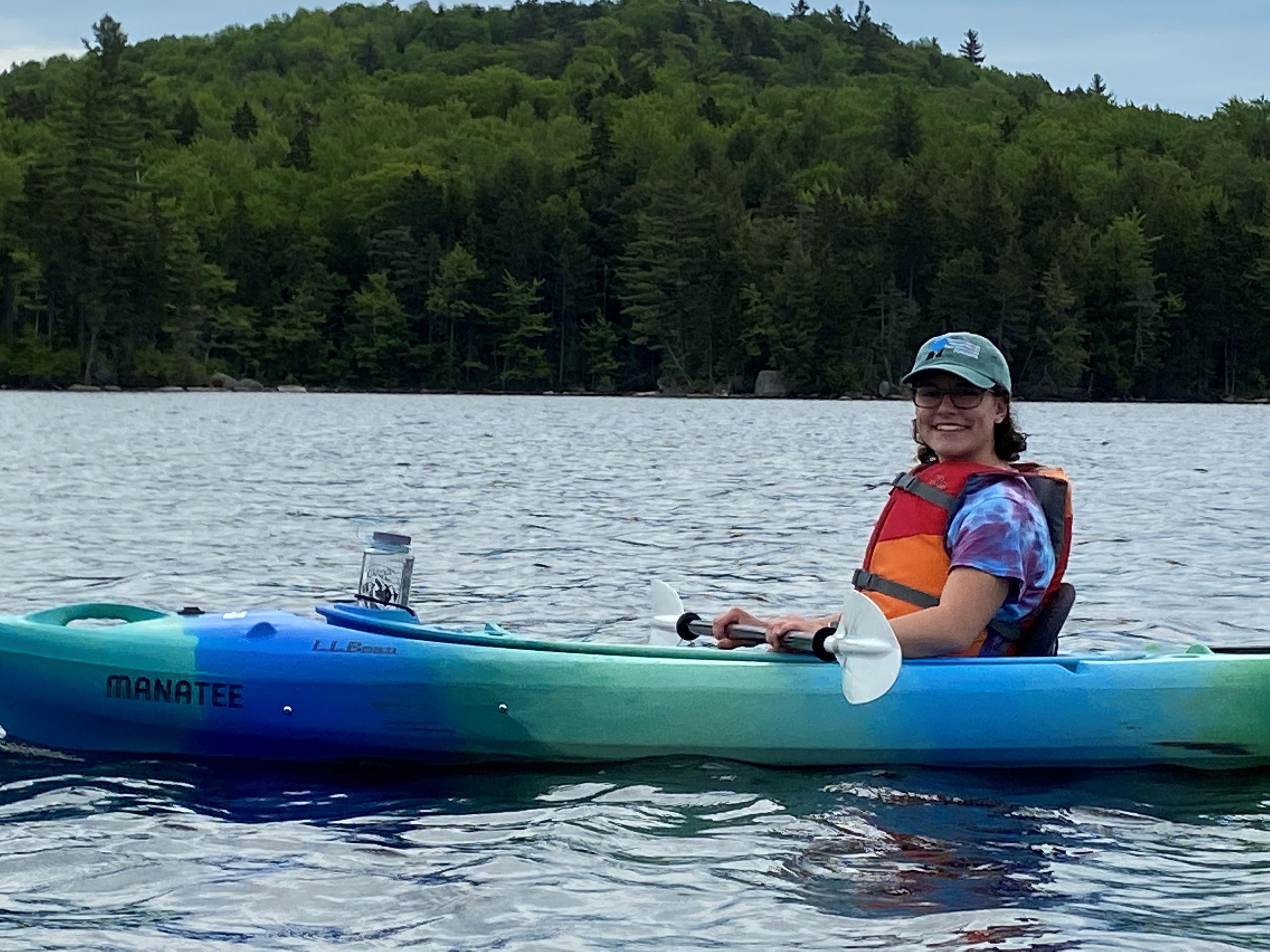 Elyse Scott is pictured in her kayak.