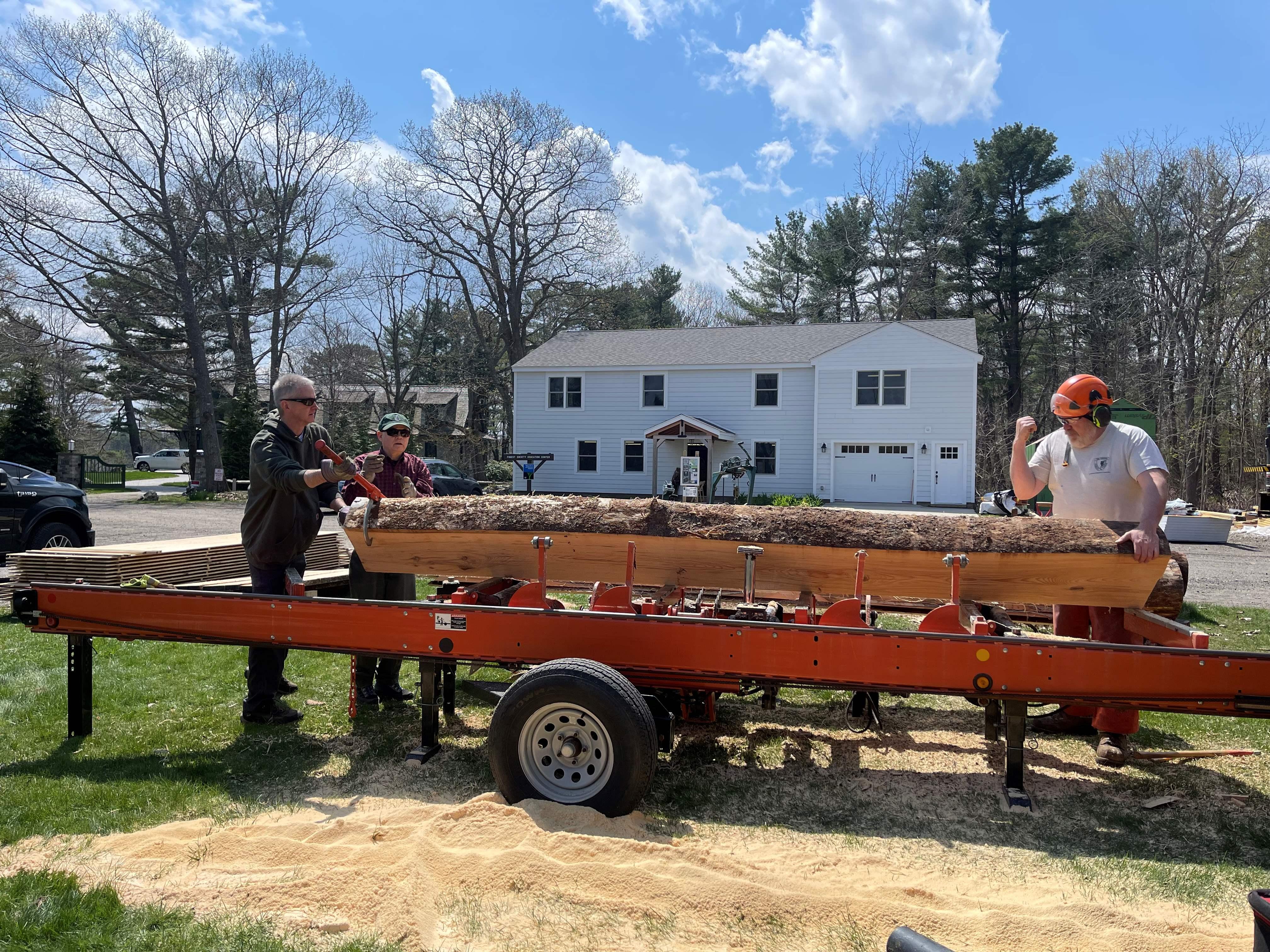 Community Milling with Urban Forestry Center at Creek Farm in Portsmouth