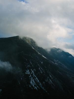Winter view of Crawford Notch in the White Mountain National Forest
