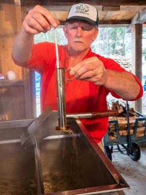 Maple Syrup hydrometer. Photo Garrett Evans