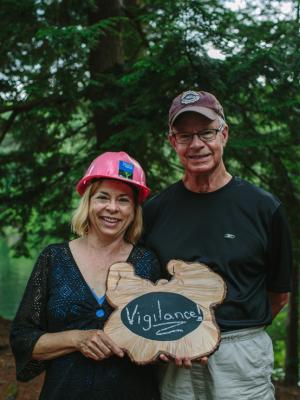 Land Stewards John and Jackie Stetser say "vigilance" is the best word to describe the way they and their neighbors keep a watchful eye on the property they steward.