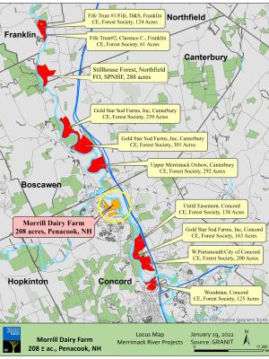 Merrimack land protection projects map