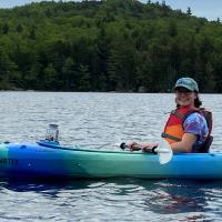 Elyse Scott is pictured in her kayak.