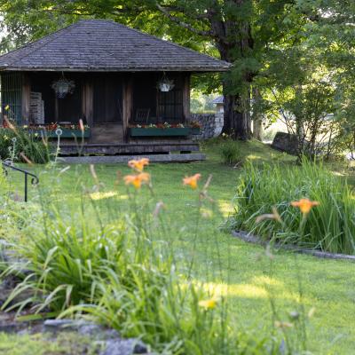 The teahouse in the garden.