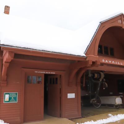 The sawmill/pigpen in winter.