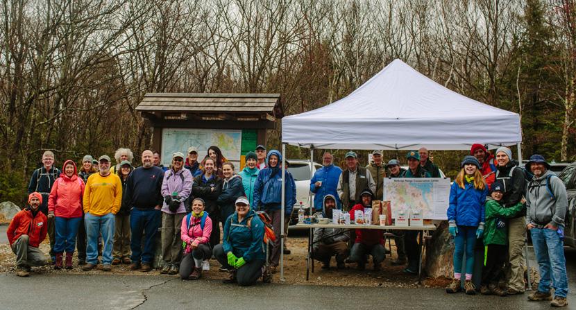 Volunteers at Mt Major Trailhead prepare for the annual Earth Day Spring Clean Up