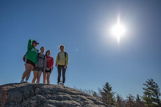 students in November sunlight Mt Major