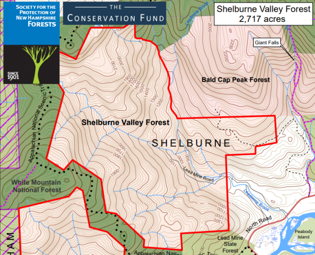 A map of the Shelburne Forest initiative.
