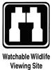 A pair of binoculars is the icon for the Wildlife Destination of Distinction.