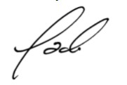Jack Savage's signature that says "Jack."