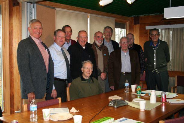 Members of the President's Foresters Council gather for a photo in the conference room at the Forest Society.